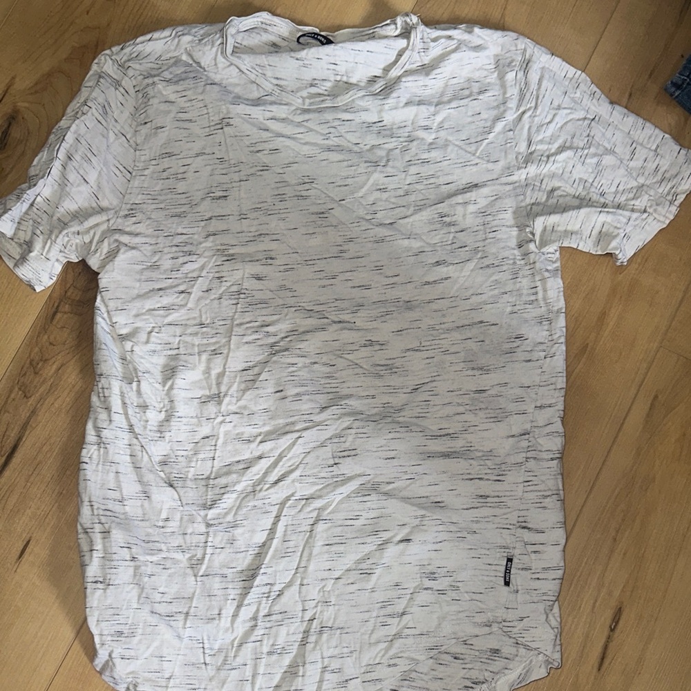 ONLY & SONS White Textured Short Sleeve Tee